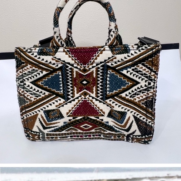 Zara Multicolor Geometric Pattern Bag - Picture 13 of 13